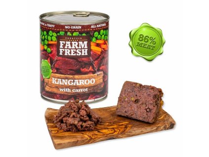 Farm fresh konzerva pre psov kengura a brusnice 1