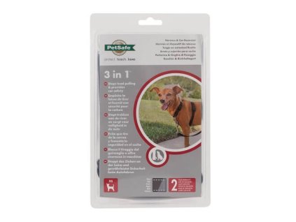 Postroj pre psy, PetSafe® 3 in 1™ Harness and Car Restraint-black-XS (Farba čierne)