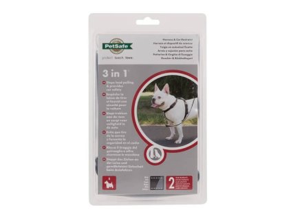Postroj pre psy, PetSafe® 3 in 1™ Harness and Car Restraint-black-S (Farba čierne)