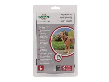 Postroj pre psy, PetSafe® 3 in 1™ Harness and Car Restraint-black-M (Farba čierne)