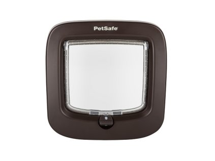 Dvierka pre mačky PetSafe® DeLuxe, 4-smerný systém - hnedé (Farba hnedé)