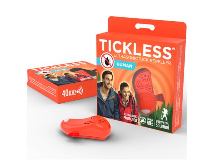TICKLESS HUMAN - Ultrazvukový odpudzovač kliešťov a bĺch pre ľudí-orange (Farba oranžové)