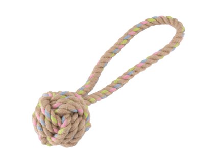 Hračky pre psov, Beco Hemp Rope - Ball on Loop-L (Velkost L, Farba alpine-dawn)