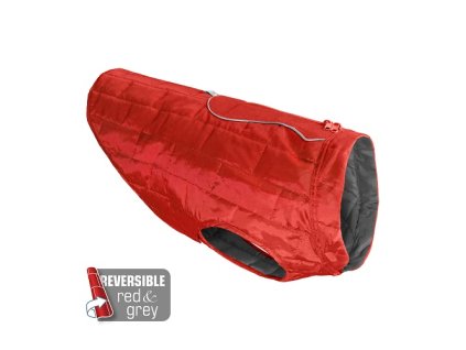 Nepremokavá bunda pre psy Kurgo Loft Jacket-red-S (Velkost S, Farba červené)