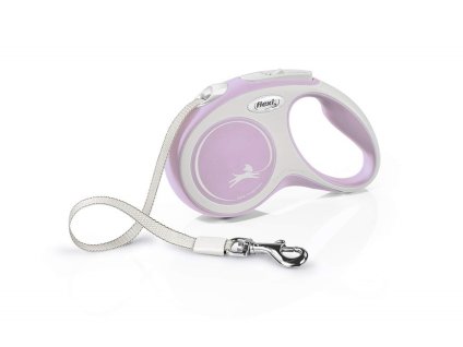 Flexi navíjacie vodítko New Comfort páska S 5m/15 kg ružová červená čierna