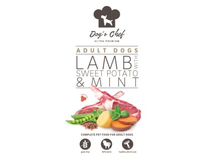 Dogs Chef Lamb with Sweet potato Mint ADULT 500 g 8588007416410