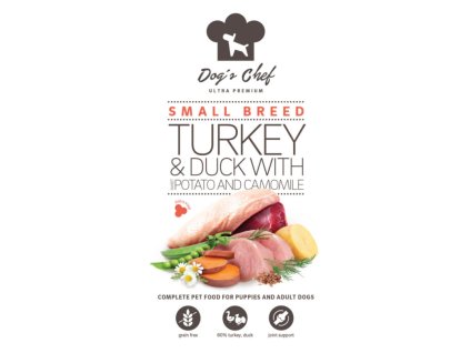 Dogs Chef Turkey Duck with Sweet potato and Camomile SMALL BREED 500 g 8588008528099 1