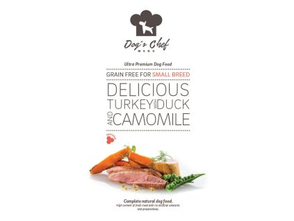 dogs chef delicious turkey with duck and camomile small breed 6 kg 8588008528105