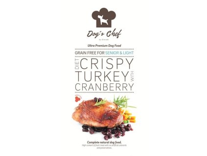 dogs chef diet crispy turkey with cranberry senior light 6 kg 8588007416670