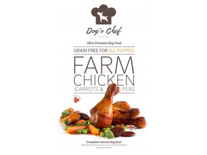 dogs chef farm chicken with carrots and peas for all puppies 2 kg 8588007416021