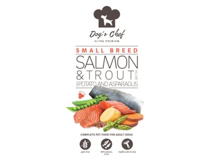Dog’s Chef Salmon & Trout with Sweet potato and Asparagus SMALL BREED 500 g