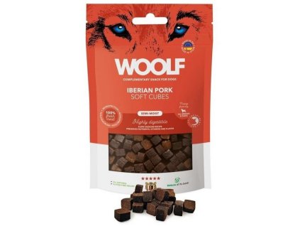 Pamlsok Woolf Dog Soft Cubes Iberian Pork 100 g 8594178555193