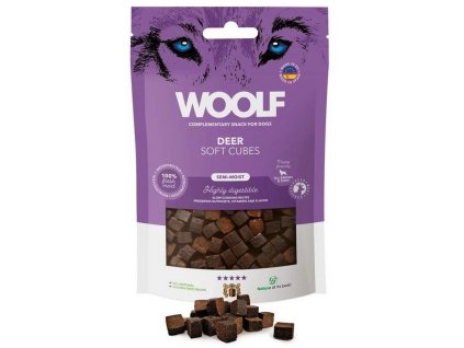 Pamlsok Woolf Dog Soft Cubes Deer 100 g 8594178555216