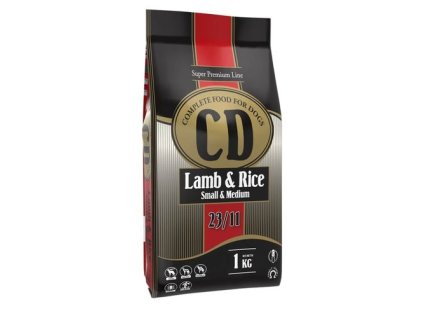 DELIKAN CD Adult Small and Medium 23/11 Lamb and Rice 1kg Kompletné superprémiové krmivo s jahňacím mäsom a ryžou pre psy stredných a malých plemien