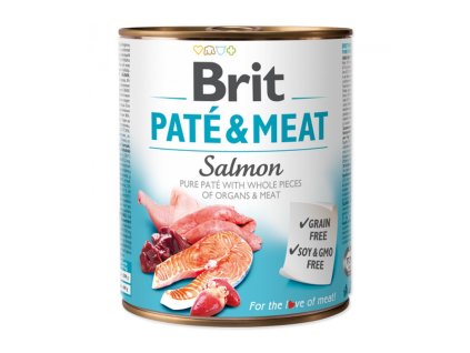 brit pate and meat salmon 800 g konzerva pre psov 8595602532308