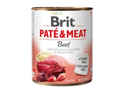 brit pate and meat beef 800 g konzerva pre psov 8595602532315