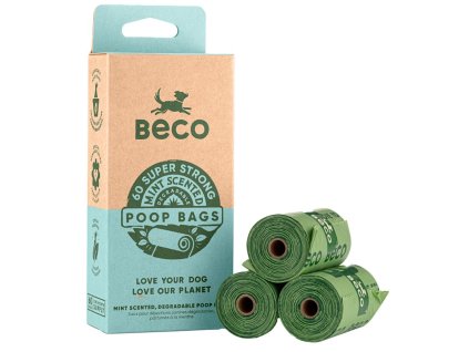 beco ekologicke sacky na exkrementy s pepermintovou vonou 60 kusov 5060189754755 1
