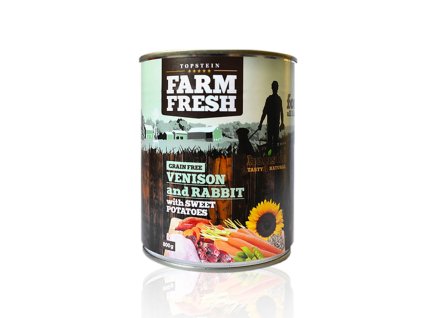 farm fresh konzerva pre psov divina kralik a sladky zemiak 800 g 8595598900358