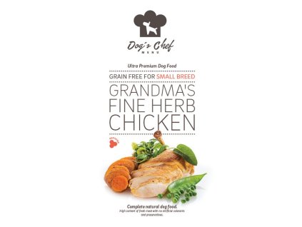 dogs chef grandmas fine herb chicken for small breed 2 kg 8588007416380