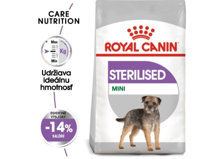 royal canin mini sterilised granule pre kastrovane psy malych plemien 663