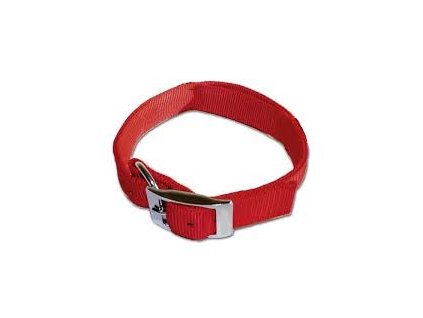 CAMON Obojok nylon s kovovou prackou, 12x 330 mm, červená