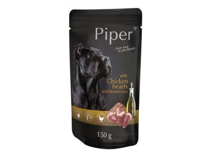 PIPER ADULT 150g kapsička pre dospelých psov kuracie srdce a hnedá ryža