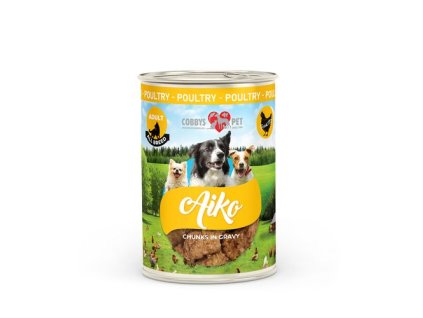 COBBYS PET AIKO Adult 415g hydinová konzerva pre dospelých psov