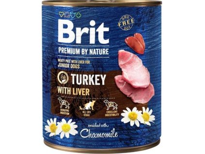 Brit Premium by Nature dog Turkey with Liver 6 x 800 g konzerva
