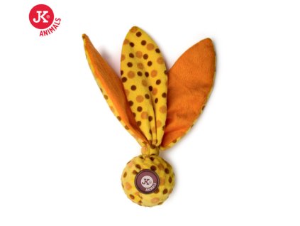 jk animalssustiaca plysova hracka pre psa s tpr loptou zlta 25 cm 8595159439099
