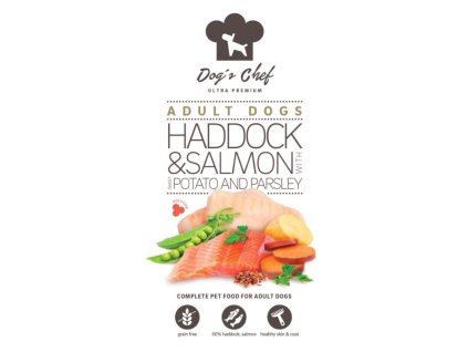 Dogs Chef Haddock Salmon with Sweet potato and Parsley ADULT 15 kg 8588007416328