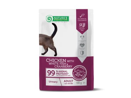 Natures P KAPSICKY cat adult urinary chicken and white fish and cranberry 100g 4779051636549