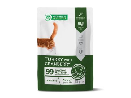 Natures P KAPSICKY cat adult sterilised turkey and cranberry 100g 4779051636556