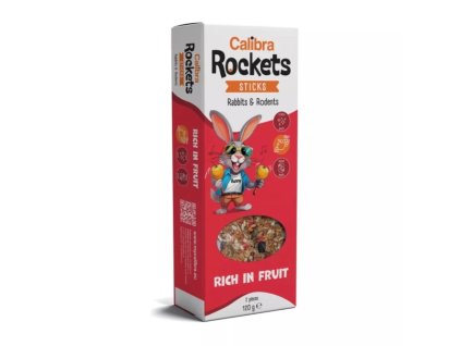 Calibra Rockets Sticks Rabbits&Rodents Fruits 120g
