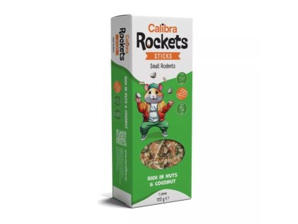 Calibra Rockets Sticks Small rodents Nuts&Coconut 120g