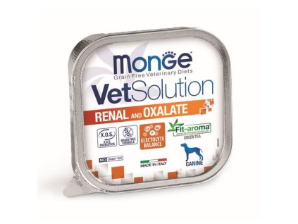 MONGE VetSolution Dog Renal and Oxalate 150g paštéta pre psov na podporu funkcie obličiek v prípade chronického zlyhania obličiek