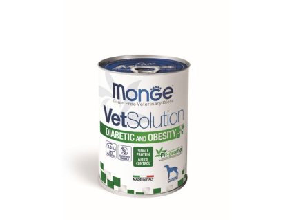 MONGE VetSolution Dog Diabetic and Obesity 400g vlhké diétne krmivo pre psov s cukrovkou a na zníženie nadváhy