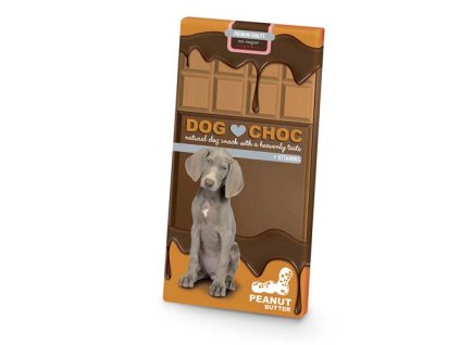 DUVO+ DOG CHOC Peanutbutter 100g čokoláda pre psov bez cukru s arašidovým maslom