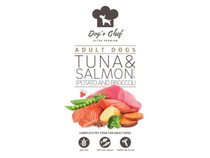 Dogs Chef Tuna Salmon with Sweet potato and Broccoli ADULT 15 kg 8588007416243
