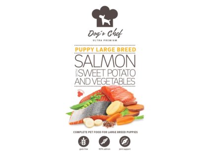 Dogs Chef Salmon with Sweet potato and Vegetables PUPPY LARGE 2 kg 8588007416069 1