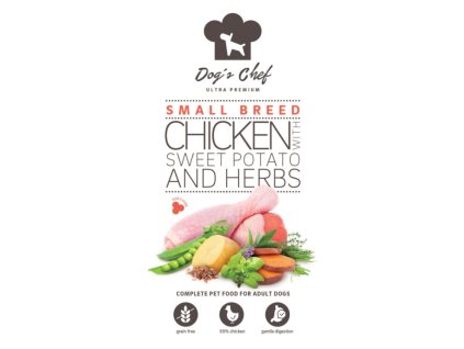Dogs Chef Chicken with Sweet potato and Herbs SMALL BREED 6 kg 8588007416397