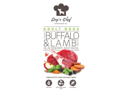 DOGS CHEF Italian Bufffalo Lamb wit Sweet Potato and Basil ACTIVE BREED 12 kg 1