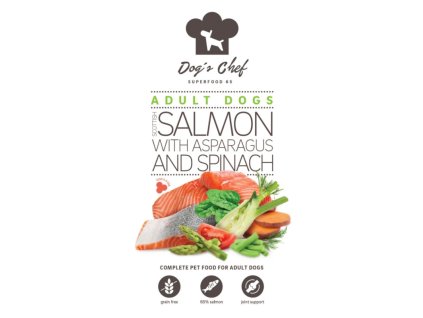 Dogs Chef Scottish Salmon with Asparagus Spinach SMALL BREED ACTIVE DOGS 6kg