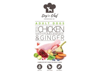 DOG S CHEF British free range chicken with pomegranate ginger ACTIVE DOGS 500g