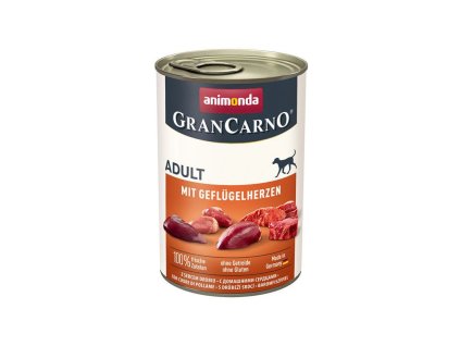 animonda grancarno original adult bravcove a hydinove srdcia 400g