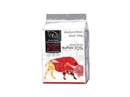 fresh farm adult mediummaxi intolerance buffalo cornflakes 10kg
