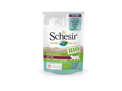 schesir cat bio kitten kuracie 85g