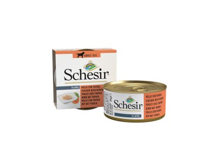 schesir dog adult kuracie filety s papajou 150g