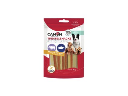 camon treatssnacks dog sandwich hovadzie s treskou 80g