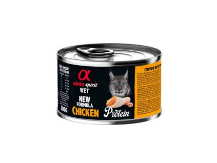 alpha spirit cat adult chicken protein 200g