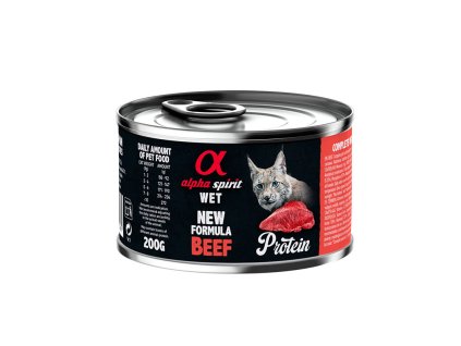 alpha spirit cat adult beef protein 200g